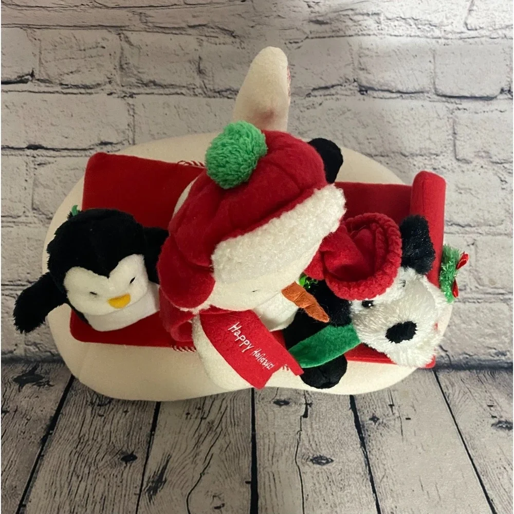 Hallmark Jingle Pals Snow What Fun Sledder Penguin Dog Snowman Animated
